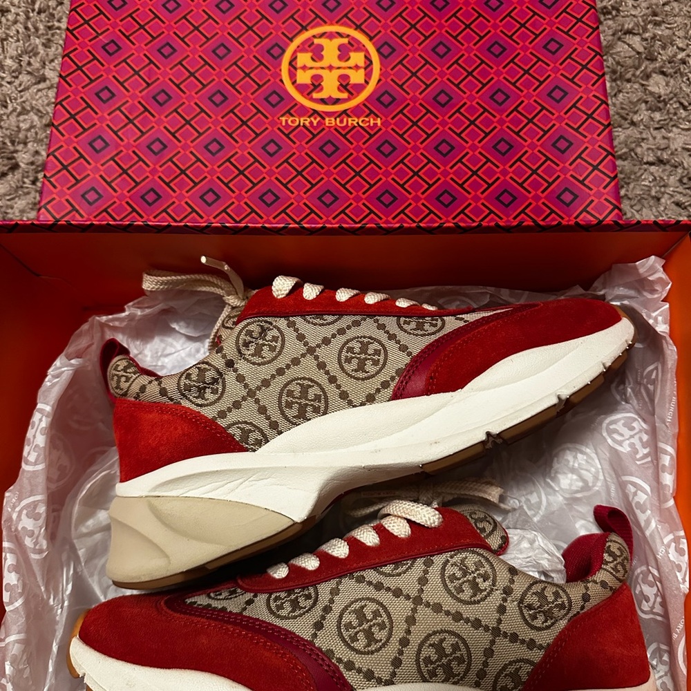 Tory Burch Monogram Good Luck Sneakers